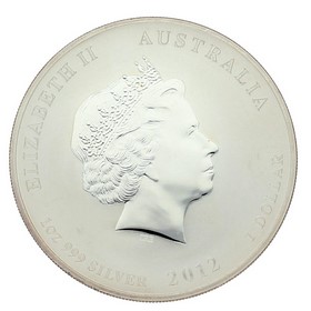 Moneda Australia 1 Dollars Año del Dragón Plata 2012 Coloreada 1 oz