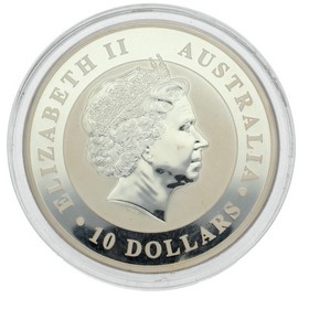 Moneda Australia 10 Dollars Kookaburra Plata 2016 10 oz