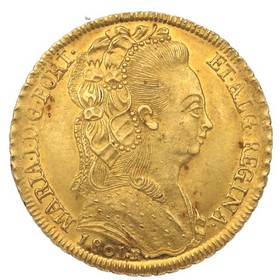 Moneda Corea del Norte 6400 Reis Oro 1801 14,34 g