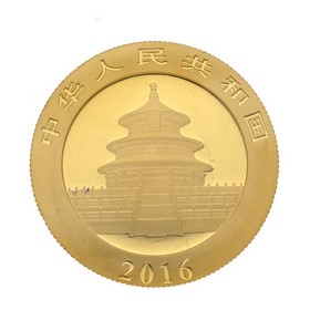 Moneda China 10 Yuan Panda Oro 2016 15 g