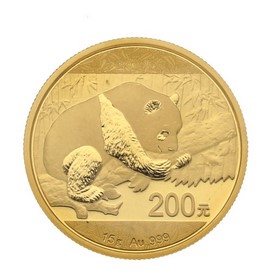 Moneda China 10 Yuan Panda Oro 2016 15 g