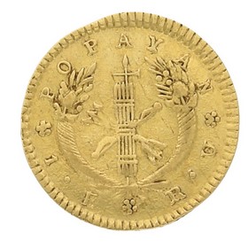 Moneda Colombia 1 Escudo Oro 1827 3,43 g