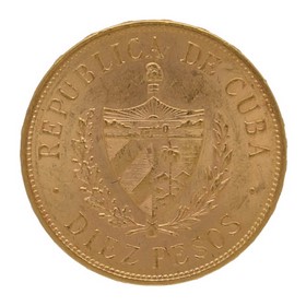 Moneda Cuba 10 Pesos Oro 1916 16,71 g