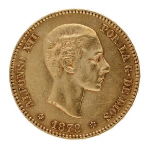 Moneda 25 Pesetas Oro 1878 8,04 g