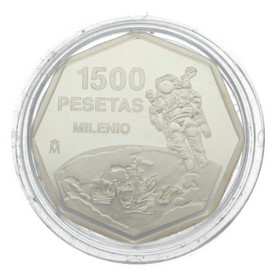 Moneda 1500 Pesetas Plata 1999 19,93 g