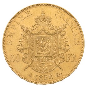 Moneda Francia 50 Francos Oro 1856 16,09 g