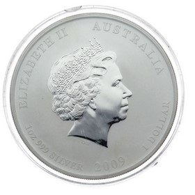 Moneda Australia 1 Dollars Año del Buey Plata 2009 1 oz