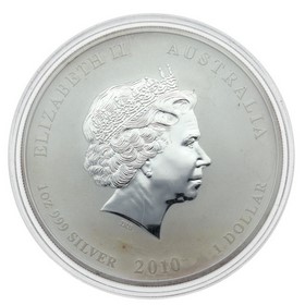 Moneda Australia 1 Dollars Año del Tigre Plata 2010 1 oz