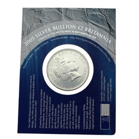 Moneda Reino Unido 2 Pound Plata 2005 32,45 g
