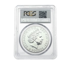 Moneda Reino Unido 2 Pound  Plata 2011 PCGS MS69 32,45 g