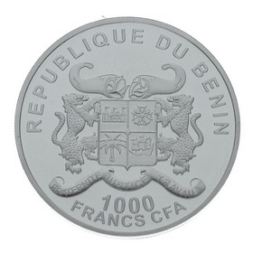 Moneda Benin 1000 Francos Elefante Plata 2015 1 oz