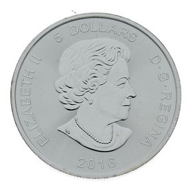 Moneda Canadá 5 Dólares Lince Plata 2016 1 oz