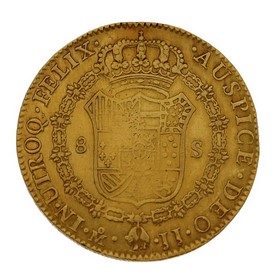 Moneda 8 Escudos Oro 1817 México JJ 26,86 g