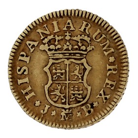 Moneda 1/2 Escudo Oro 1755 Madrid JB 1,77 g