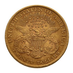 Moneda Estados Unidos Twenty Dollars Oro 1897 33,42 g