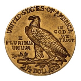 Moneda Estados Unidos 2 1/2 Dollars Oro 1914 4,17 g
