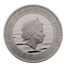 Moneda Islas Caimán 1 Dollar Marlin Plata 2017 1 oz