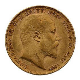 Moneda Reino Unido 1 Soberano Oro 1909 7,97 g