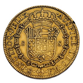 Moneda 8 Escudos Oro 1798 Méjico FM 26,94 g