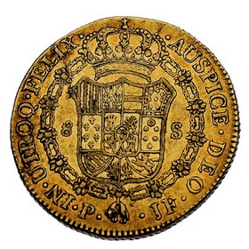 Moneda 8 Escudos Oro 1802 Popayán JF 26,92 g