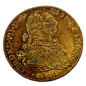 Moneda 8 Escudos Oro 1811 Nuevo Reino JF 26,80 g