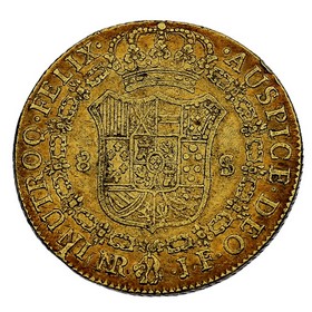 Moneda 8 Escudos Oro 1811 Nuevo Reino JF 26,80 g