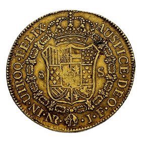 Moneda 8 Escudos Oro 1817 Nuevo Reino JF 26,92 g