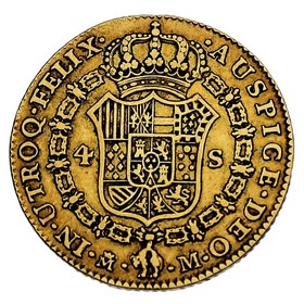 Moneda 4 Escudos Oro 1788 Madrid M 13,43 g