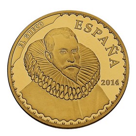 Moneda 400 Euros El Greco Proof Oro 2014 Madrid 27 g