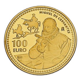 Moneda 100 Euros Miguel de Cervantes Proof Oro 2013 Madrid 6,75 g