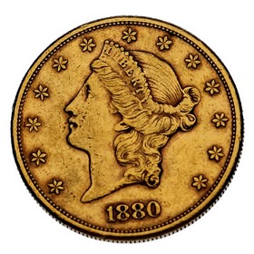Moneda Estados Unidos Twenty Dollars Oro 1880 33,38 g