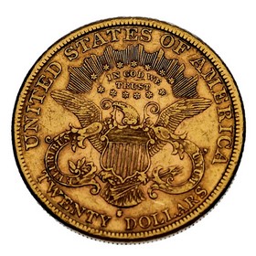 Moneda Estados Unidos Twenty Dollars Oro 1880 33,38 g