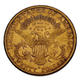 Moneda Estados Unidos Twenty Dollars Oro 1883 33,33 g