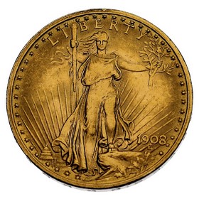 Moneda Estados Unidos Twenty Dollars Oro 1908 33,42 g