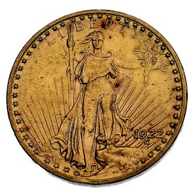 Moneda Estados Unidos Twenty Dollars Oro 1922 33,41 g