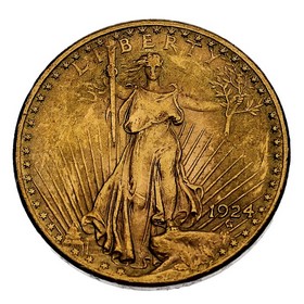 Moneda Estados Unidos Twenty Dollars Oro 1924 33,41 g