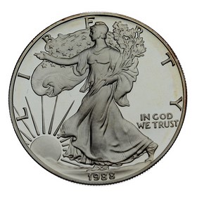 Moneda Estados Unidos Eagle Plata 1988 Proof 1 oz