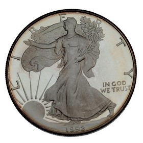 Moneda Estados Unidos Eagle Plata 1992 Proof 1 oz