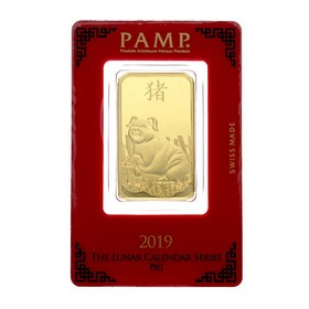 Lingote Año del Cerdo Oro 2019 Pamp 1 oz