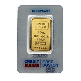 Lingote Credit Suisse Oro Valcambi 10 g
