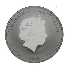 Moneda Australia 1 Dollar Año del Perro Plata 2018 1 oz