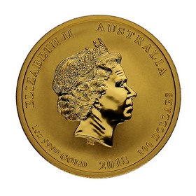 Moneda Australia 100 Dollars Dragón y Fénix Oro 2018 1 oz