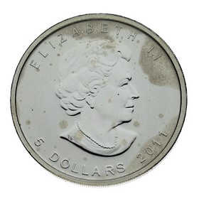 Moneda Canadá 5 Dollars Oso Plata 2011 1 oz