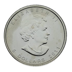 Moneda Canadá 5 Dollars Lobo Plata 2011 1 oz