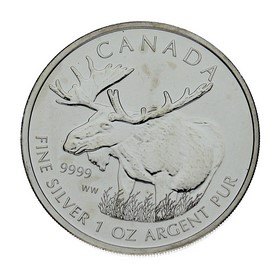 Moneda Canadá 5 Dollars Alce Plata 2012 1 oz