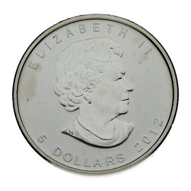 Moneda Canadá 5 Dollars Alce Plata 2012 1 oz