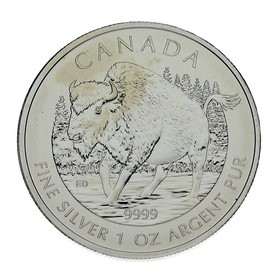 Moneda Canadá 5 Dollars Bisonte Plata 2013 1 oz