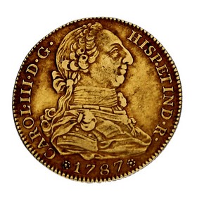 Moneda 4 Escudos Oro 1787 Madrid M-DV 13,46 g