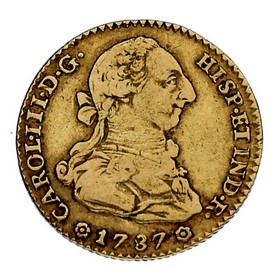 Moneda 2 Escudos Oro 1787 Sevilla S-CM 6,71 g