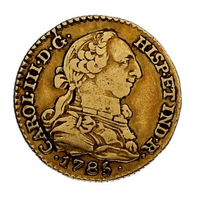 Moneda 1 Escudo Oro 1785 Madrid M-DV 3,37 g